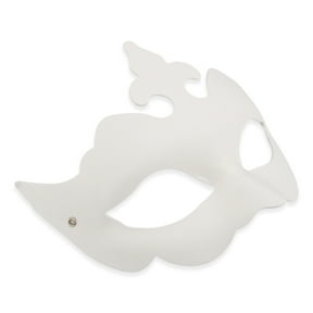 Unique Bargains 1 Pack Elegant Hand-Painted Party Mask White Pattern 9