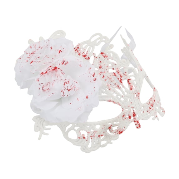 Unique Bargains 1 Pack Elegant Rose Phoenixs Party Mask for Events White, Pink