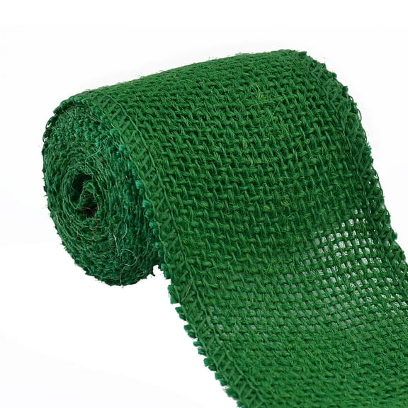 Unique Bargains 1 Pack Gift Tags Wedding Jute Belt Strap Crafting Burlap Ribbon Roll Green 2.2 Yard