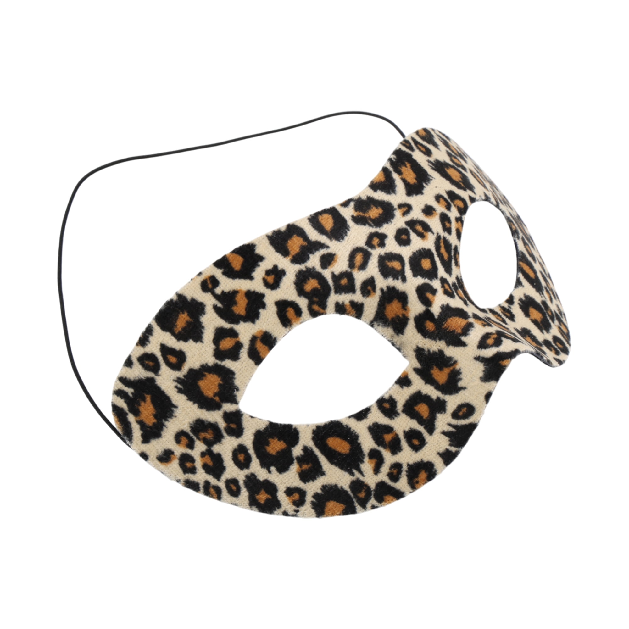 Unique Bargains 1 Pack Leopard Print Party Mask Brown, Black, Beige