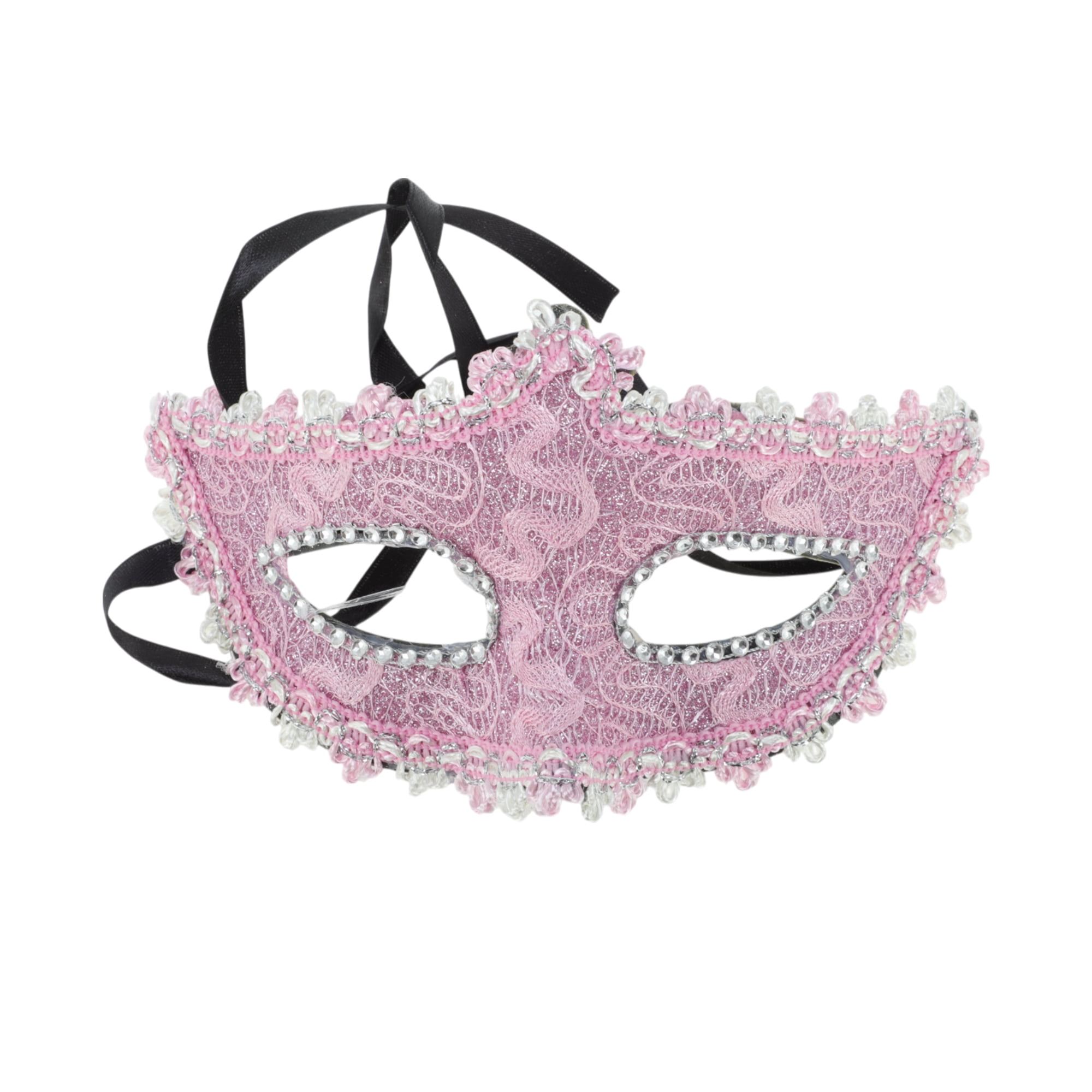 Unique Bargains 1 Box Pointed Head Dragon-Design Half Face Mask Light Pink