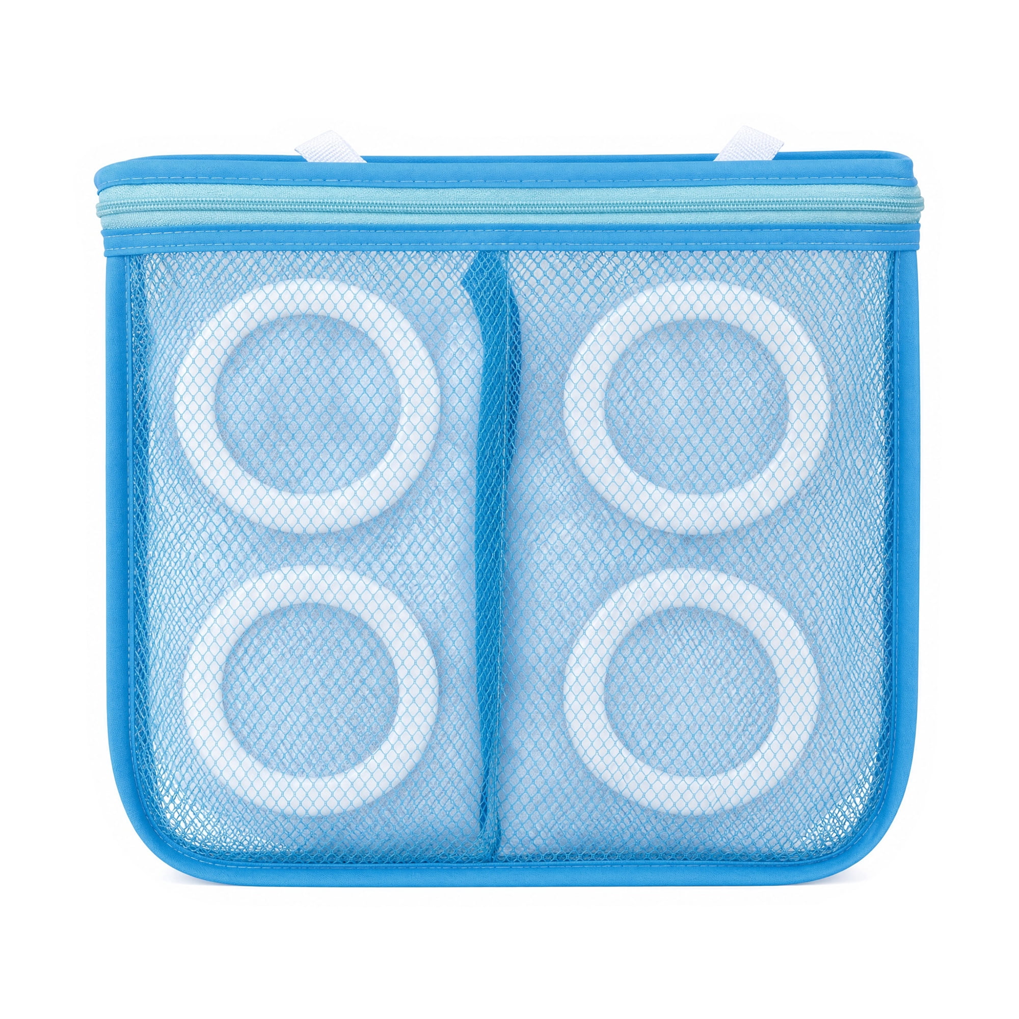 Unique Bargains 1 Pack Polyester Mesh Laundry Shoe Bag for Washing Machine Blue 11"x9.6"