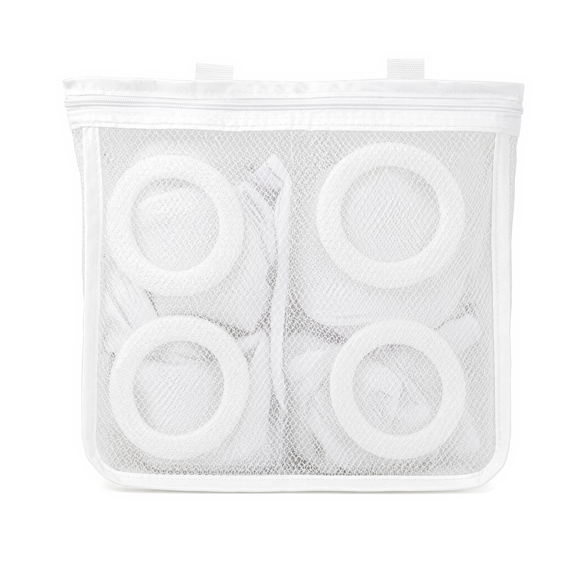 Unique Bargains 1 Pack Polyester Mesh Laundry Shoe Bag for Washing Machine White 11"x9.6"