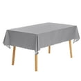 thumbnail image 1 of Unique Bargains 1 Pack Rectangle Tablecloth, Oil-Proof, Spill-Proof, and Water Resistance PVC Table Cover for Party Kitchen Dining Room Grey 55" x 118", 1 of 5