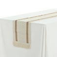 thumbnail image 1 of Unique Bargains 1 Pack Row of Fringe Table Runners Floral Table Banner White Brown 12"x87", 1 of 5