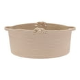 thumbnail image 1 of Unique Bargains 1 Pack Woven Storage Basket Bin with Handle for Clothes, Shoes Brown L, 1 of 6