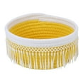 thumbnail image 1 of Unique Bargains 1 Pack Woven Storage Basket for Entryway Desk Yellow 8.1*3.7in, 1 of 5