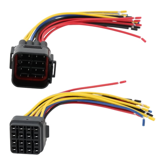 Unique Bargains 1 Pair 16 Pins 18AWG Wire Connector Adapter Pigtail 5.91" LongWaterproof Electrical Car Auto Wire Connector