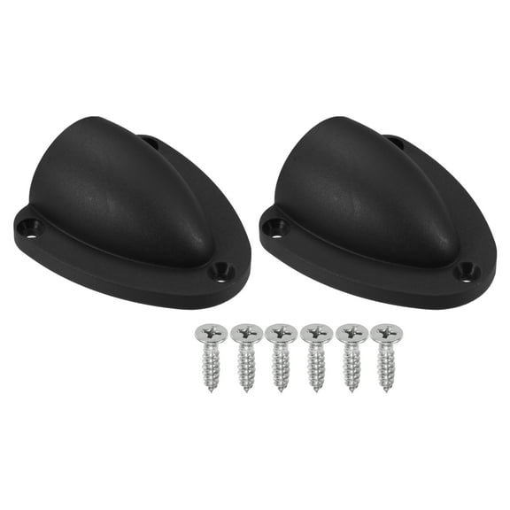 Unique Bargains 1 Pair 2.48"x2.28"x0.94" Marine Boat Transducer Wire Cable Cover Clam Shell Vent Wire Cover Black