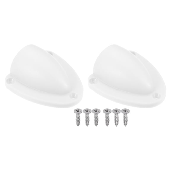 Unique Bargains 1 Pair 2.48"x2.28"x0.94" Marine Boat Transducer Wire Cable Cover Clam Shell Vent Wire Cover White