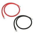 thumbnail image 1 of Unique Bargains 1 Pair 2 AWG Gauge 3ft Battery Inverter Cable with 3/8" 5/16" Ring Universal for Car Vehicle Black Red, 1 of 6