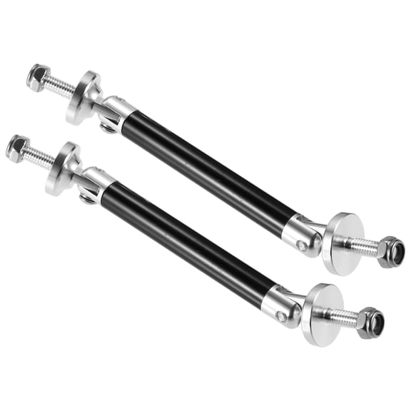 Unique Bargains 1 Pair 3"-4" Adjustable Aluminum Alloy 75 mm Front Bumper Lip Splitter Diffuser Strut Rod Black