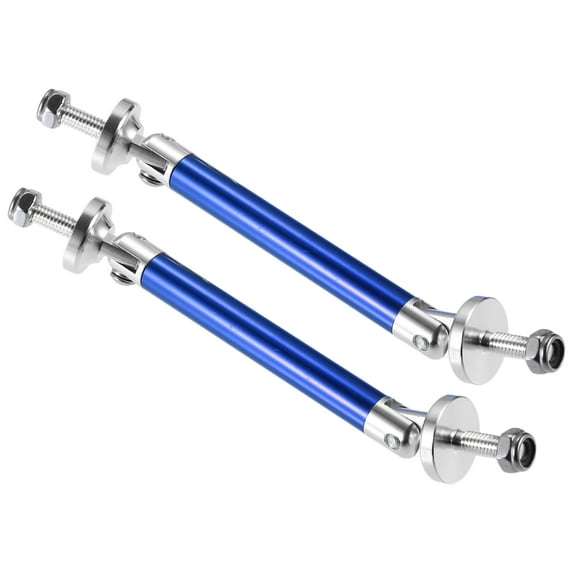 Unique Bargains 1 Pair 3"-4" Adjustable Aluminum Alloy 75mm Front Bumper Lip Splitter Diffuser Strut Rod Blue