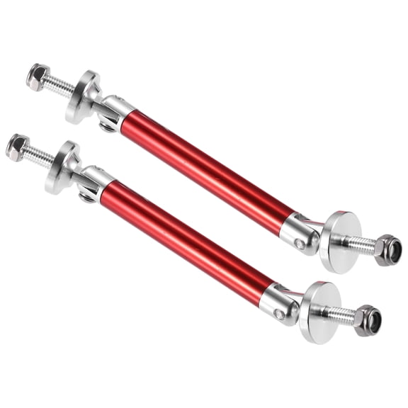 Unique Bargains 1 Pair 3"-4" Adjustable Aluminum Alloy 75mm Front Bumper Lip Splitter Diffuser Strut Rod Red
