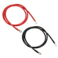 thumbnail image 1 of Unique Bargains 1 Pair 6 AWG Gauge 5ft Battery Inverter Cables with 5/16" Ring Universal for Car Vehicle RV Black Red, 1 of 6