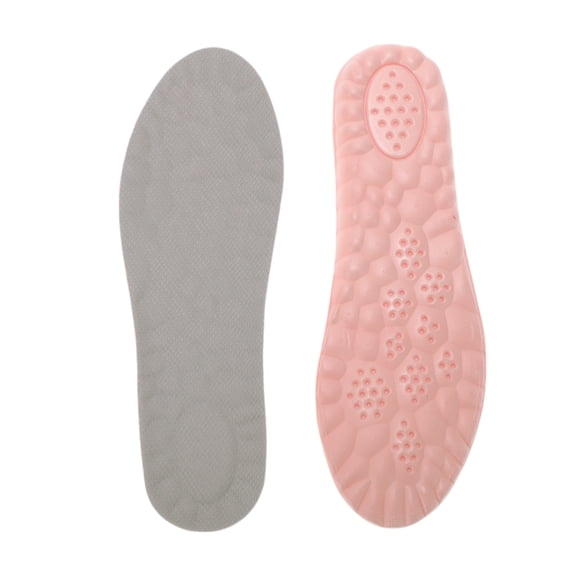 Unique Bargains 1 Pair 6D Height Increase 0.59" Shoe Inserts Fit Shoe Size 37/38 Pink Gray