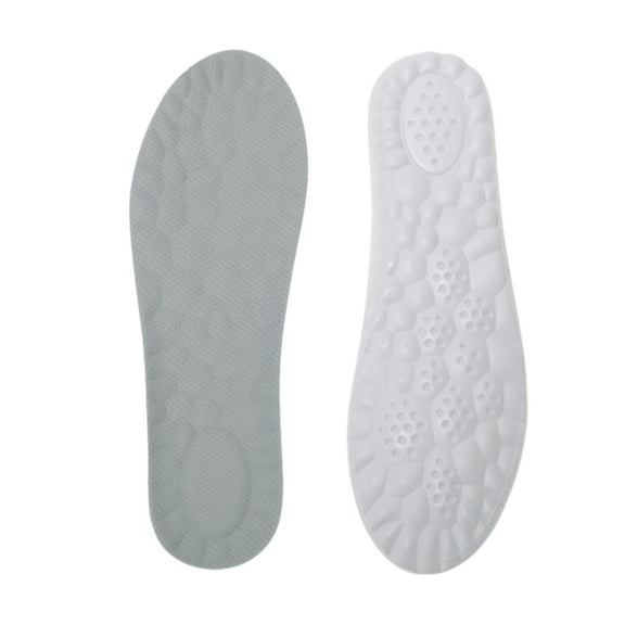 Unique Bargains 1 Pair 6D Height Increase 0.59" Shoe Inserts Fit Shoe Size 43/45 White Gray