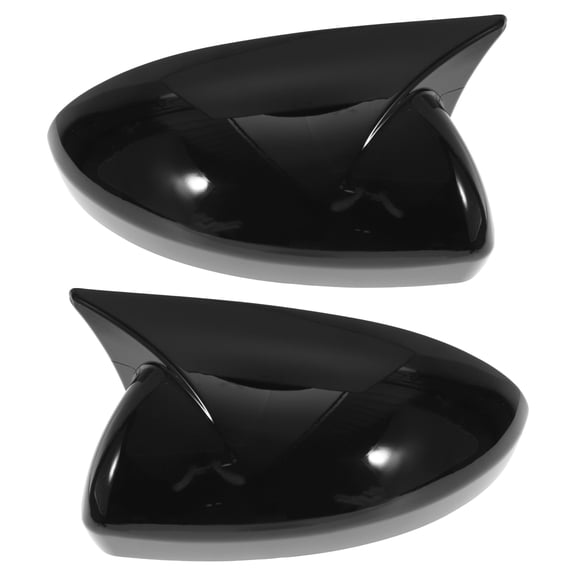 Unique Bargains 1 Pair ABS Left Right Side Mirror Cover Cap Replacement Gloss Black for Nissan sentra 2020-2025 Ox Horn Mirror Guard Cover