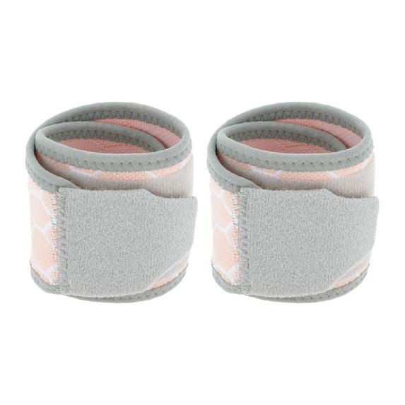 Unique Bargains 1 Pair Adjustable Wristbands Comfortable Wristbands for Sport Pink