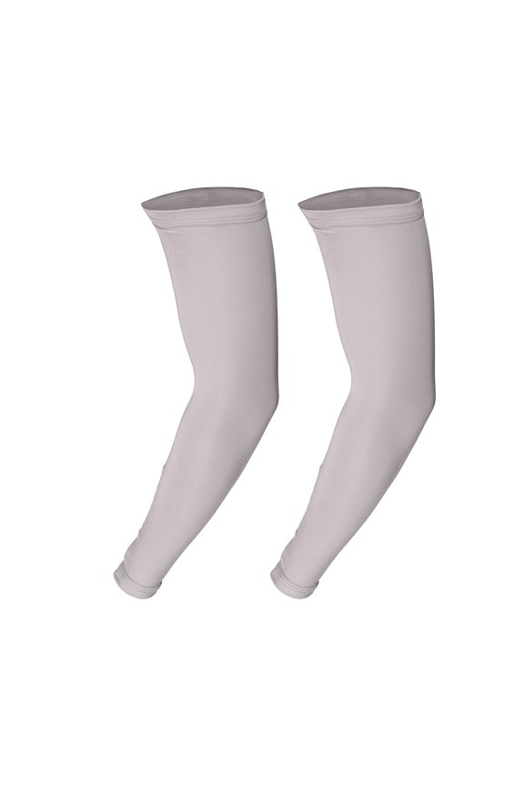 1 Pair Arm Shapers Arm Slimming Sleeves Fat Burning Light Weight Light Gray Polyester