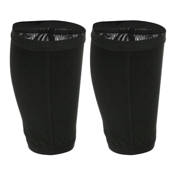 Unique Bargains 1 Pair Arm Slimming Sleeves Fat Burning Arm Shapers Light weight Polyester L/XL Size Black Silver Tone