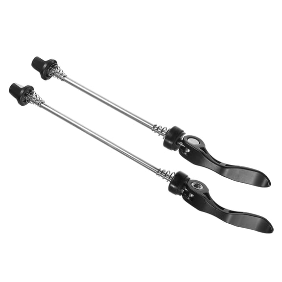 Unique Bargains 1 Pair Bike Bicycle Quick Release Axles Skewers Lever Front Rear Bike Axle Wheel Hub 143mm 173mm Black