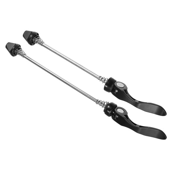 Unique Bargains 1 Pair Bike Bicycle Quick Release Axles Skewers Lever Front Rear Bike Axle Wheel Hub 143mm 178mm Black