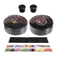 thumbnail image 1 of Unique Bargains 1 Pair Bike Handlebar Tape Non-Slip Cycling Handle Wraps with End Plugs for Road Bike PU Assorted Color, 1 of 6