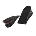 thumbnail image 1 of Unique Bargains 1 Pair Black Rubber Unisex 2 Layer Increase Height Shoes Heel Air Cushion In, 1 of 3