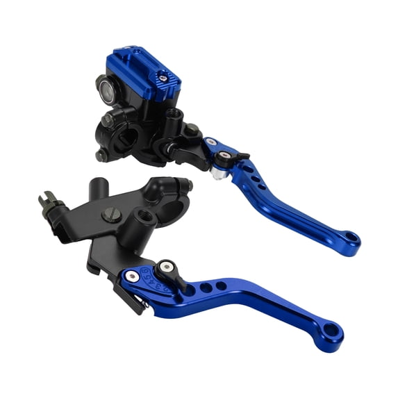Unique Bargains 1 Pair Brake Master Cylinder Hydraulic Handlebar Brakes Lever 22 mm Blue