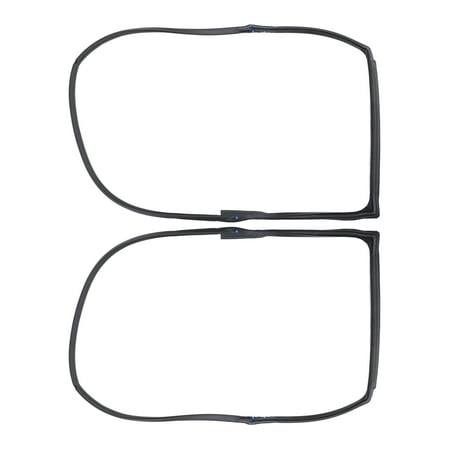 Unique Bargains 1 Pair Car Front Full Door Felt Gasket Trim Seal Weatherstrip Replacement No.55395274AW for Jeep Wrangler 2007-2018