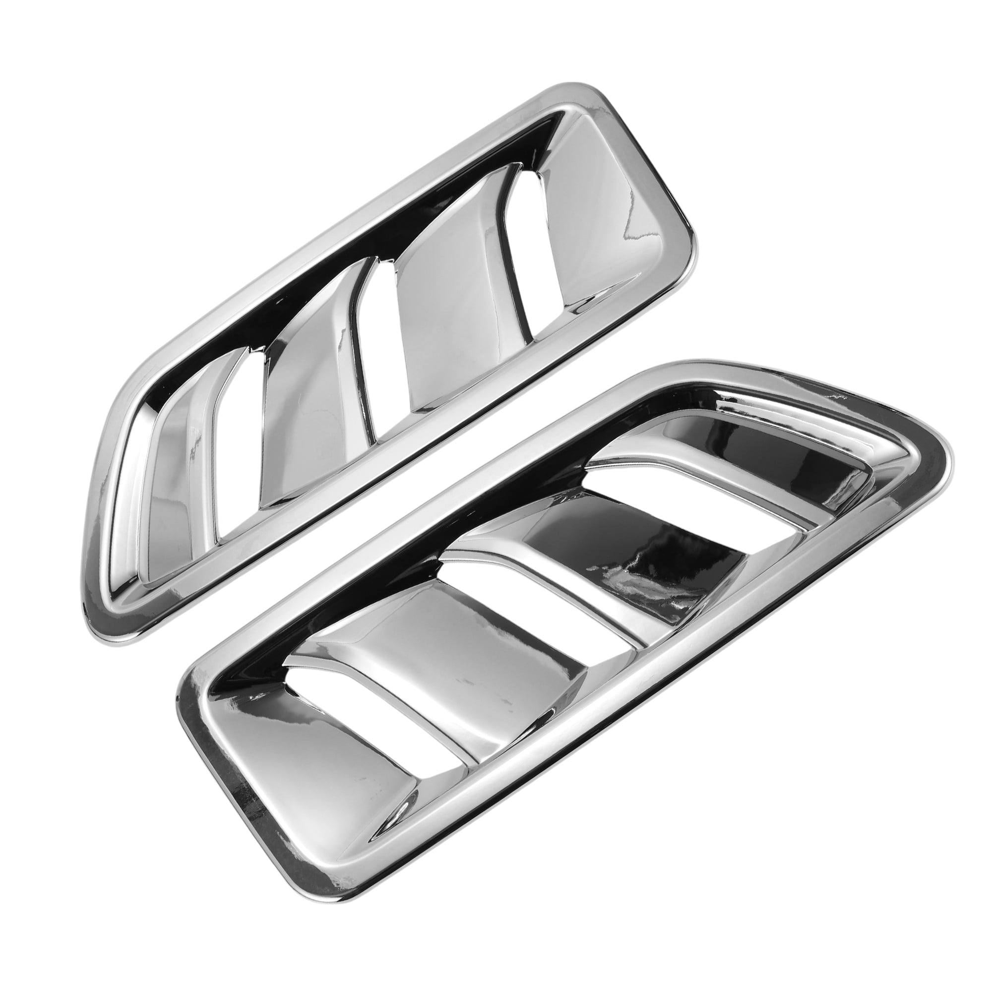 Unique Bargains 1 Pair Car Front Hood Air Outlet Vent Cover Trim for Jeep Wrangler JL JLU Gladiator 2018-2024 Hood Engine Bonnet Air Vent Outlet Cover Bezels ABS Silver Tone