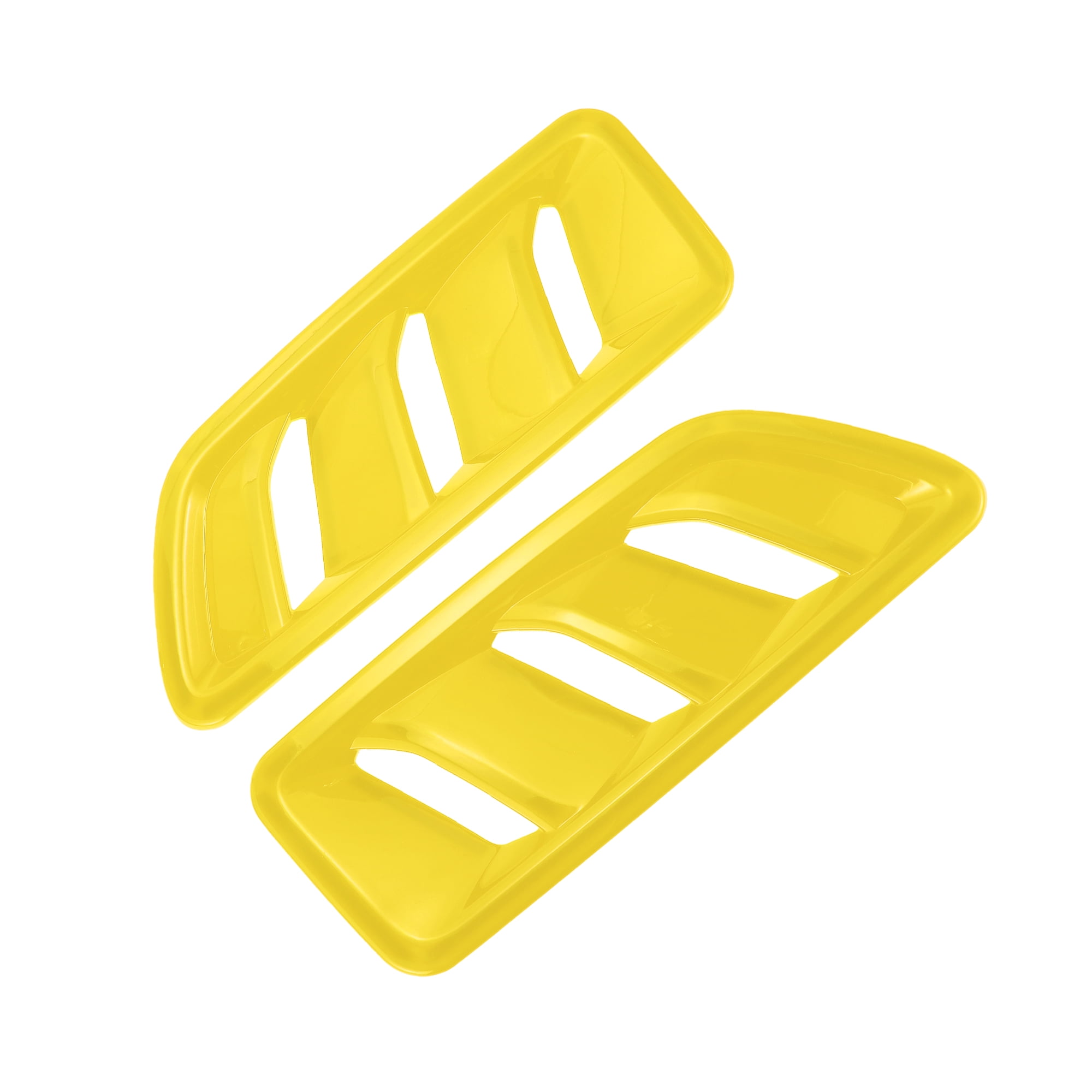 Unique Bargains 1 Pair Car Front Hood Air Outlet Vent Cover Trim for Jeep Wrangler JL JLU Gladiator 2018-2024 Hood Engine Bonnet Air Vent Outlet Cover Bezels ABS Yellow