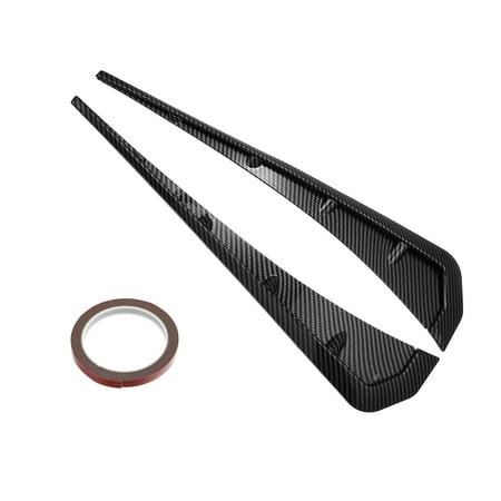 Unique Bargains 1 Pair Car Front Side Air Vent Outlet Cover Trim Decorative Sticker Black Carbon Fiber Pattern