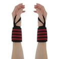 thumbnail image 1 of Unique Bargains 1 Pair Comfortable Wristbands 19.88"x3.35" Wristbands for Sport Black Red, 1 of 6