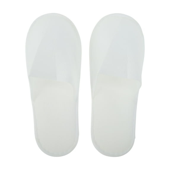 Unique Bargains 1 Pair Disposable Slippers Foldable Anti-slip Hotel Slippers White