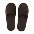 thumbnail image 1 of Unique Bargains 1 Pair Disposable Slippers Foldable Breathable Mesh Hotel Slippers Coffee Color, 1 of 5