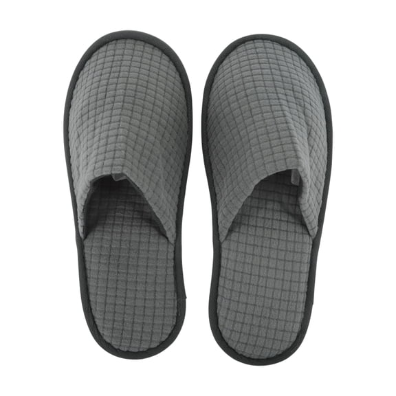 Unique Bargains 1 Pair Disposable Slippers Foldable Closed Toe Anti-slip Hotel Slippers Gray