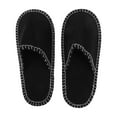 thumbnail image 1 of Unique Bargains 1 Pair Disposable Slippers Foldable Closed Toe Hotel Slippers Large Black, 1 of 5