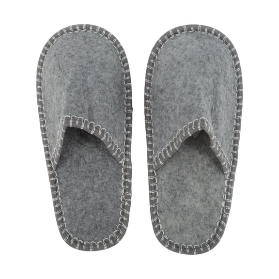 Unique Bargains 1 Pair Disposable Slippers Foldable Closed Toe Hotel Slippers Medium Gray