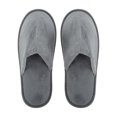 thumbnail image 1 of Unique Bargains 1 Pair Disposable Slippers Foldable Hotel Slippers for Family Gray, 1 of 5