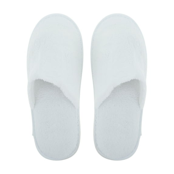 Unique Bargains 1 Pair Disposable Slippers Foldable Hotel Slippers for Family White