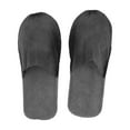 thumbnail image 1 of Unique Bargains 1 Pair Disposable Slippers Foldable Non-woven Hotel Slippers Deep Gray, 1 of 5