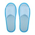 thumbnail image 1 of Unique Bargains 1 Pair Disposable Slippers Foldable Open-Toed Linen Slippers Hotel Slippers for Family Blue, 1 of 5