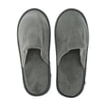 thumbnail image 1 of Unique Bargains 1 Pair Disposable Slippers Foldable Thickened Hotel Slippers Gray, 1 of 5