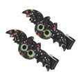 thumbnail image 1 of Unique Bargains 1 Pair Duckbill Clip Halloween Bat Hair Clip for Children Black Colorful, 1 of 5
