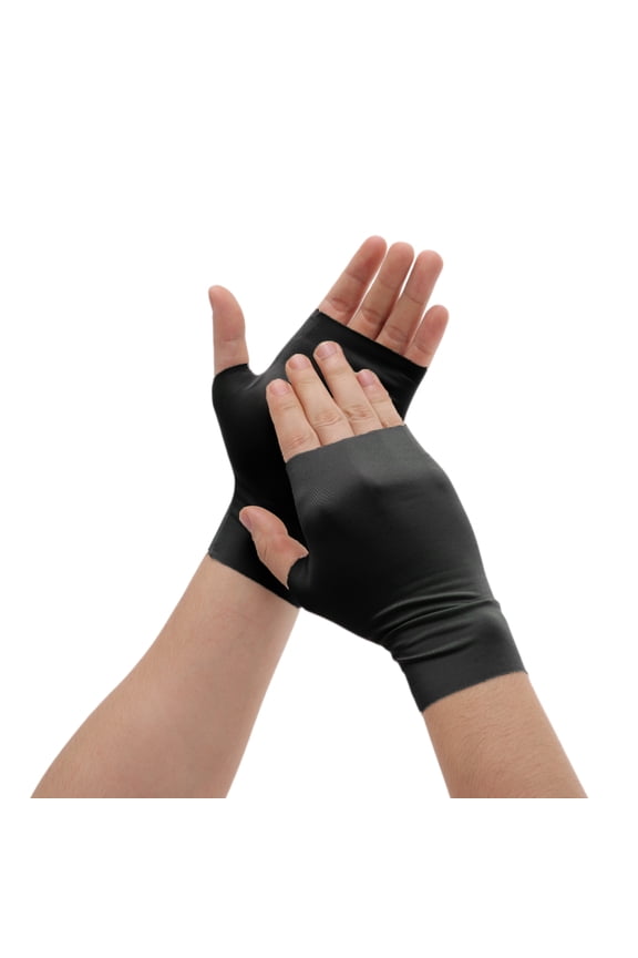 1 Pair Durable Sunprotection Manicure Gloves Black