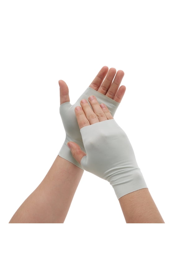 1 Pair Durable Sunprotection Manicure Gloves Gray