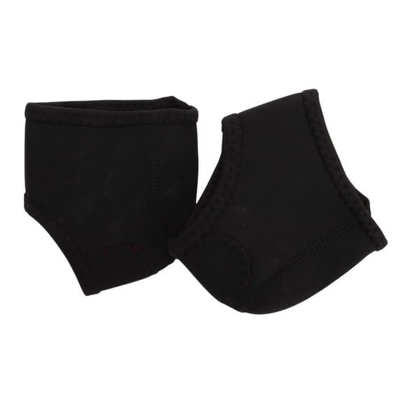 Unique Bargains 1 Pair Durable Warm Heel Protectors for Travelling Black Red Nylon