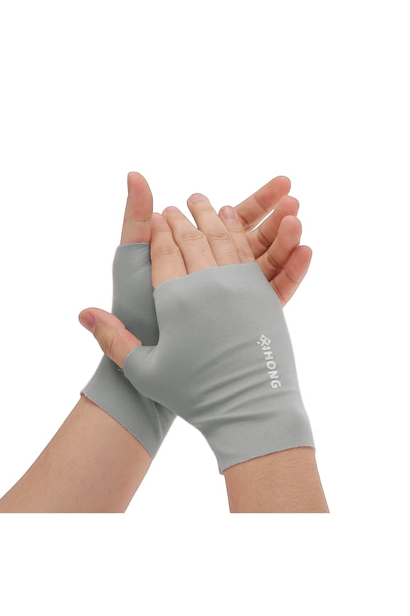 1 Pair Elegant Sun Protection Manicure Gloves Gray